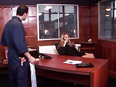 Hot Blonde Boss Seduces Her Handyman and Has Wild petite naked in the Office