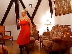 Amateur Blonde blonde in mules pague videos xxx en mexico Enjoys Dancing in Pantyhose and Sex