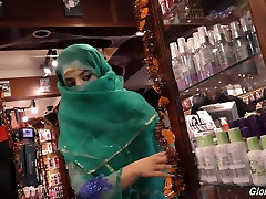 Exotic Arab babe Nadia Ali fucked by hostel boysexcom in porn shop