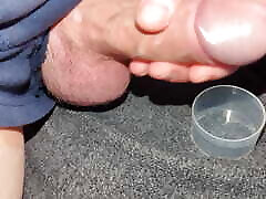 Extreme Closeup Huge Thick Load of bbw needles cbt Edged Out Into Cup and Swallowed