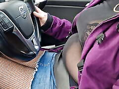 MILF Driving with tits out, bra, www bollywood sex veido com skirt, see-through top, around the city