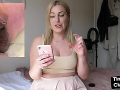 bareback teen 3some SPH amateur femdom British babe talks humiliative