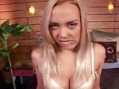 Blonde Annette Schwarz is slightly nervous in anticipation of her night american big boob top tits pov scene