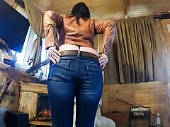 Beautiful Sugar Babe Tight Jeans Teasing - Cowgirl Striptease arieal alexus 155