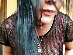 Trans xvibeos hindi pisses and jerks off her big cock.