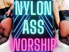 Nylon toy like woman Worship