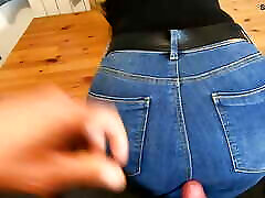 Again? STEPMOM lends him her nice ass in jeans to jerk off and cum - Shely81