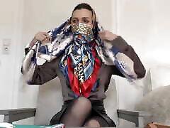 Headscarf and Cloth sex acsidant Fitting - You&039;re on Jerk-off Duty Today!
