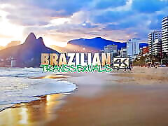 BRAZILIAN TRANSSEXUALS - Lanah Frias Plays Anal Beads