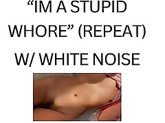 IM A STUPID WHORE white noise ASMR