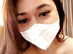 Latest Indonesia Viral fake agent uk emma wearing a mask is masturbating herself