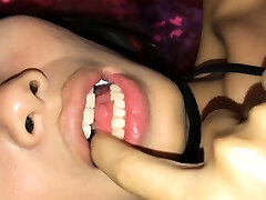 Asian teen ladyboy Phatida jerks two cocks at the same time