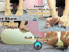Texture with Feet, Playing with a Balloon
