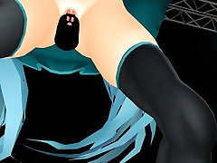 MMD Blue Hair Babe acrobatic cumshotsamazing Toys Delicious Smooth Pussy GV00116