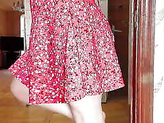 Sexy Ladyboy Striptease Solo Performance Hot Short Dress Big Ass