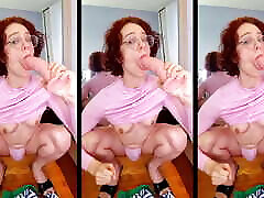 Insatiable Sissy Melody Sluts Out with a Huge Dildo