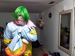 Silly Sissy PVC Cosplay Dress Doing Breathplay