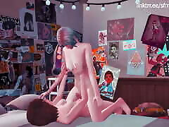 perverted futanari chloe seduced and arranged hard anal sex and facefuck
