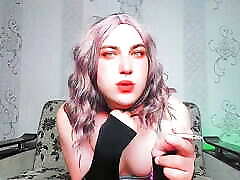Oiling My Body Sexy Blonde Shiny Skin Ladyboy Model Sissy Femboy Crossdresser And Cosplayer