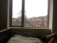 Slut Fucking BBC by the window for everyone to see