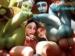 Nuttytouch Intense Sex Group Tasty Big Asses Jumping on a Huge Monster Cock Sweet Pleasure Tasty Intense Sex Sweet Big Ass