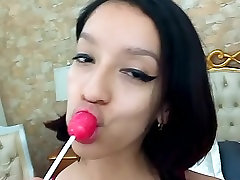 Latin girl masturbation forced Model Lollipop Tongue Teasing With Braces