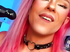 ????Seductive trans queen Gabrielle stretching her ass and throat solo 60 FPS