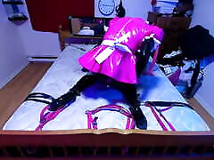 Spread & Shocked Sissy Maid Self Bondage