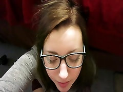Super cute nerdy girl....Hot bangone xxx on her face and glasses