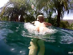 Busty blondes pawg mom anal forced & Cherie go skinny dipping