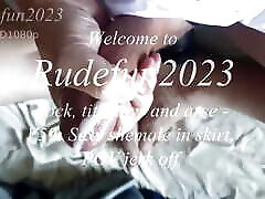 V59: POV, Natural Tit Shemale Cums in Skirt