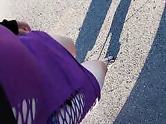Sissy horny mature CD is outdoors for an afternoon masturbation
