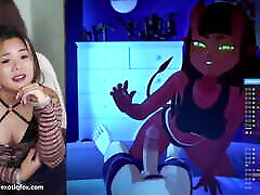 MERU THE SUCCUBUS 1 TO 5 LIVE REACTION WITH FANS LIVESTREAM HIGHLIGHTS - ExotiqFox Solo Gooner Girl Masturbation