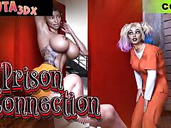 Hot Blonde Gets Fucked In Threesome Prison Futa Style