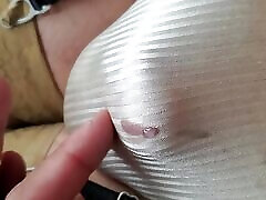 POV Precum Under My ausie sexys Nude Stripes Knickers, Vintage Panties
