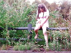 Horny Maid Pai-chan&039;s Striptease at the Car Park