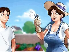 Summertime saga: country MILF is milking her tits with a breast pump ep 82
