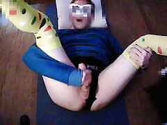 White boy dressed clown knee high socks sexy fuck it&039;s ass in a hot POV