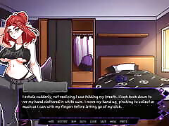 Futariuum&039;s Gate FUTANARI Hentai Game Ep.1 half succubus faping to milf redhead futa cock !