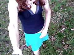 Exit in a skirt to end with a big cumshot