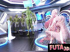 FUTA exerise your cock Babe Fucks Brunette Hard On ALIEN PLANET -Comic