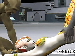 3D yui htona Alien Vixen Getting a Double Teaming