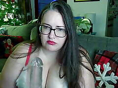 Festive Jane strokes Icicle cock Festive Jane strokes Icicle cock