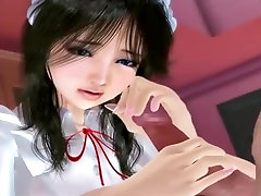 Maid is pleasing her Master 3D Animated