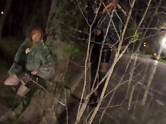 crossdresse exhibition in the woods