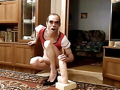 Transvestite passive Ksyusha - Anal Big Cock Dildo-1 HD 2022