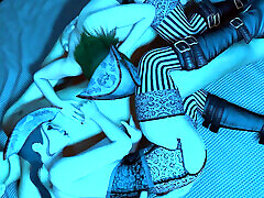 Futa Pirate Girls Spooning While Giving a Blowjob
