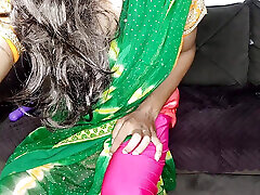 Gorgeous hot Indian sissy wearing saree
