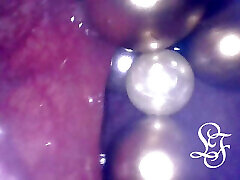 CAM INSIDE ASS: Ball Chain disappears deep in her hole