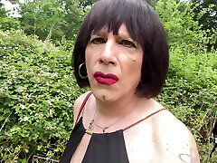 Cruising Day - Crossdresser outdoor - cum